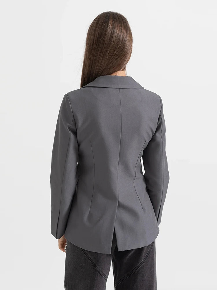 Blazer élégant à patchwork et nœuds, chic et féminin pour toutes occasions