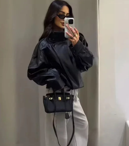 Perfecto Street-Chic en Simili Cuir