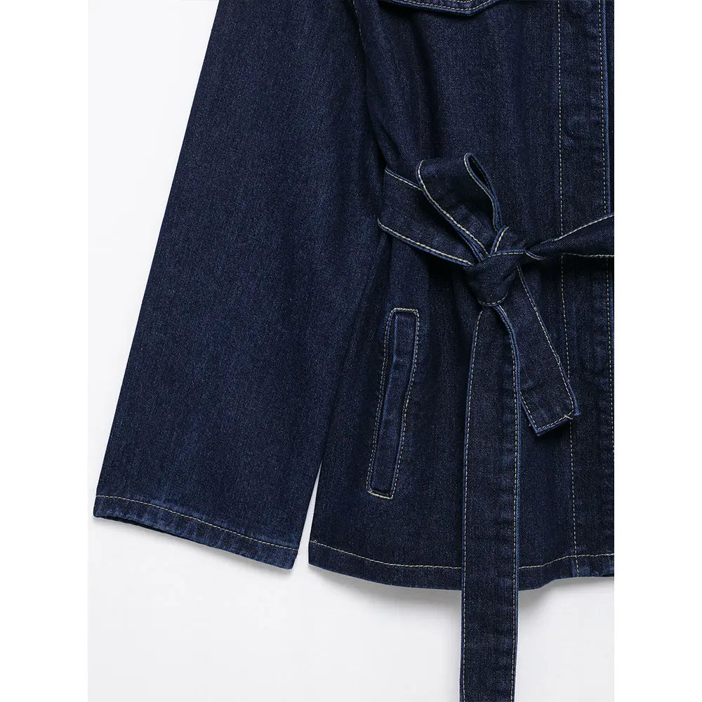 Ensemble en jean décontracté et ample avec taille cintré