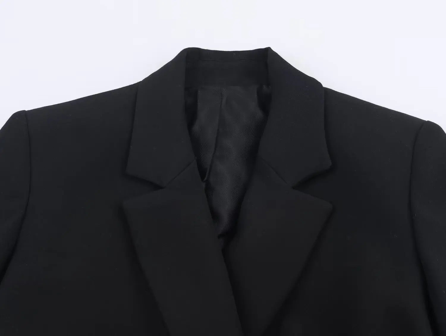 Ensemble femme 2 pièces – Blazer à manches longues avec boucle + pantalon droit – Tenue chic et élégante.