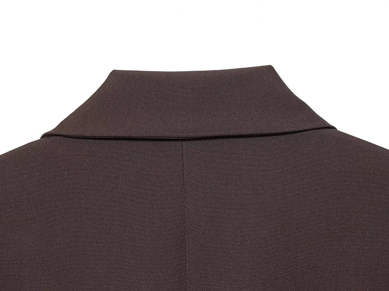 Blazer femme automne, manteau tendance avec décoration boucle, manches longues. Veste extérieure chic pour femme