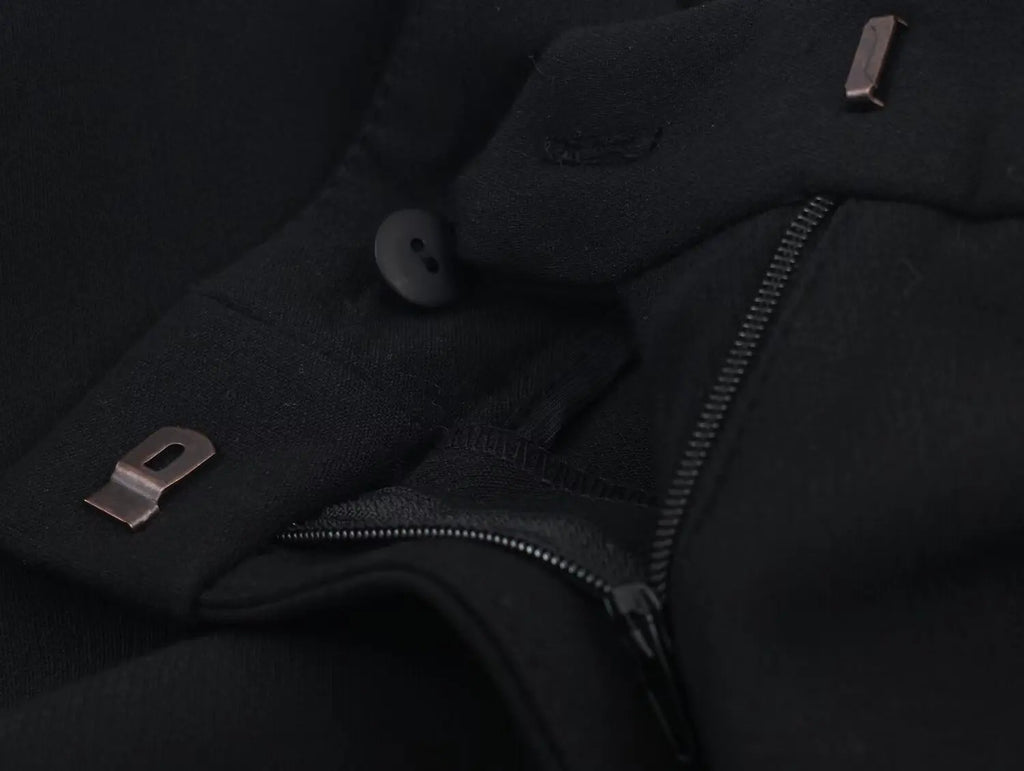 Ensemble femme 2 pièces – Blazer à manches longues avec boucle + pantalon droit – Tenue chic et élégante.