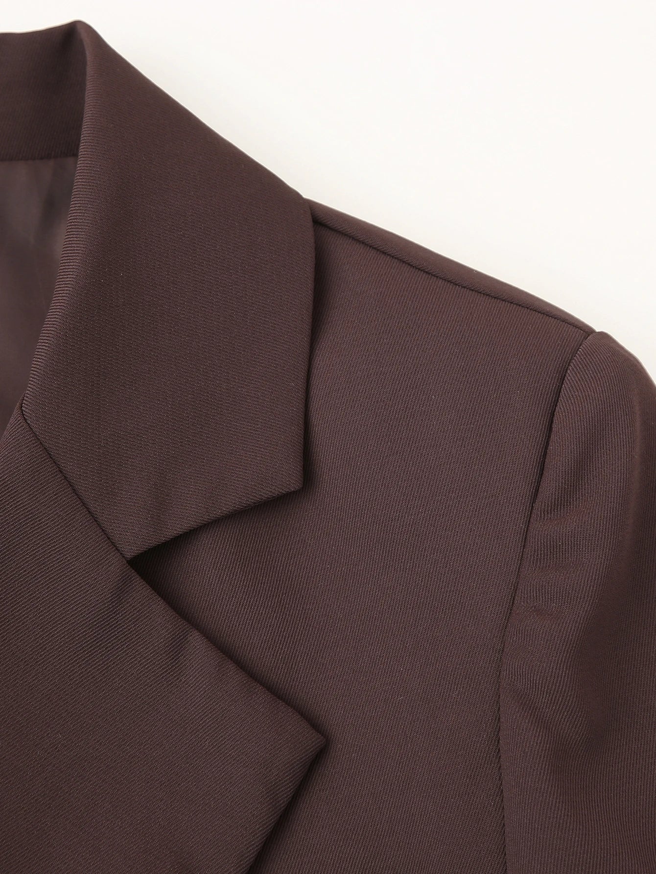 Veste de costume femme HH, élégante et unie, col à revers, deux boutons, manches longues, coupe slim et courte