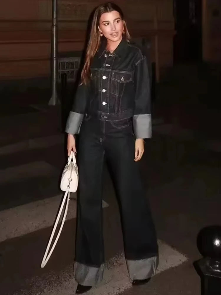 Ensemble Denim Oversize – Veste & Jean Wide Leg