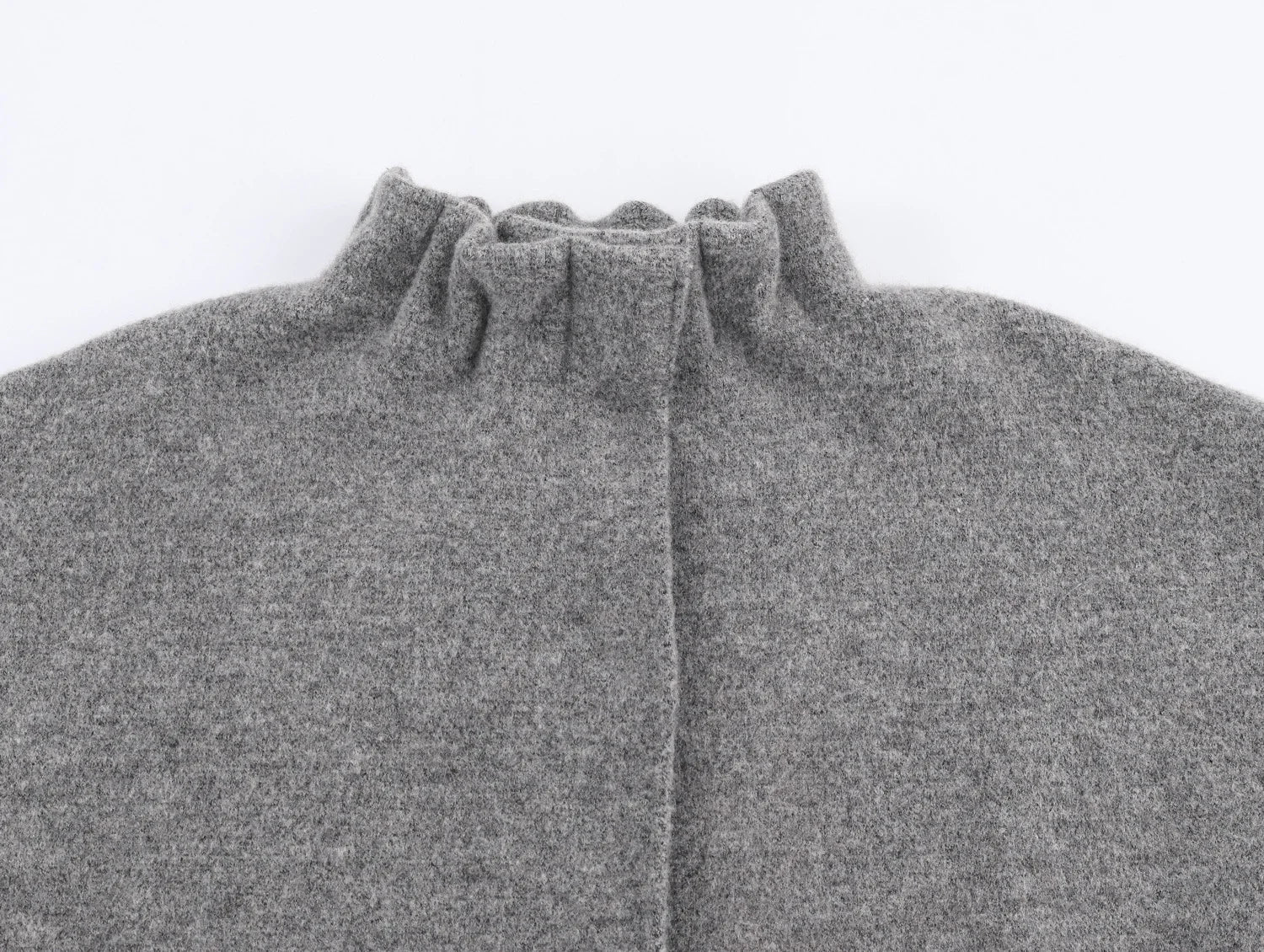 Ensemble jupe & pull gris texturé - chic d'automne