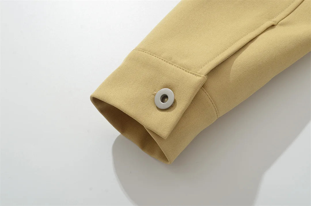 Veste femme unie, décontractée, à col à revers, avec fermeture zippée et poches, coupe cintrée, confortable, élégante, premium, style rétro