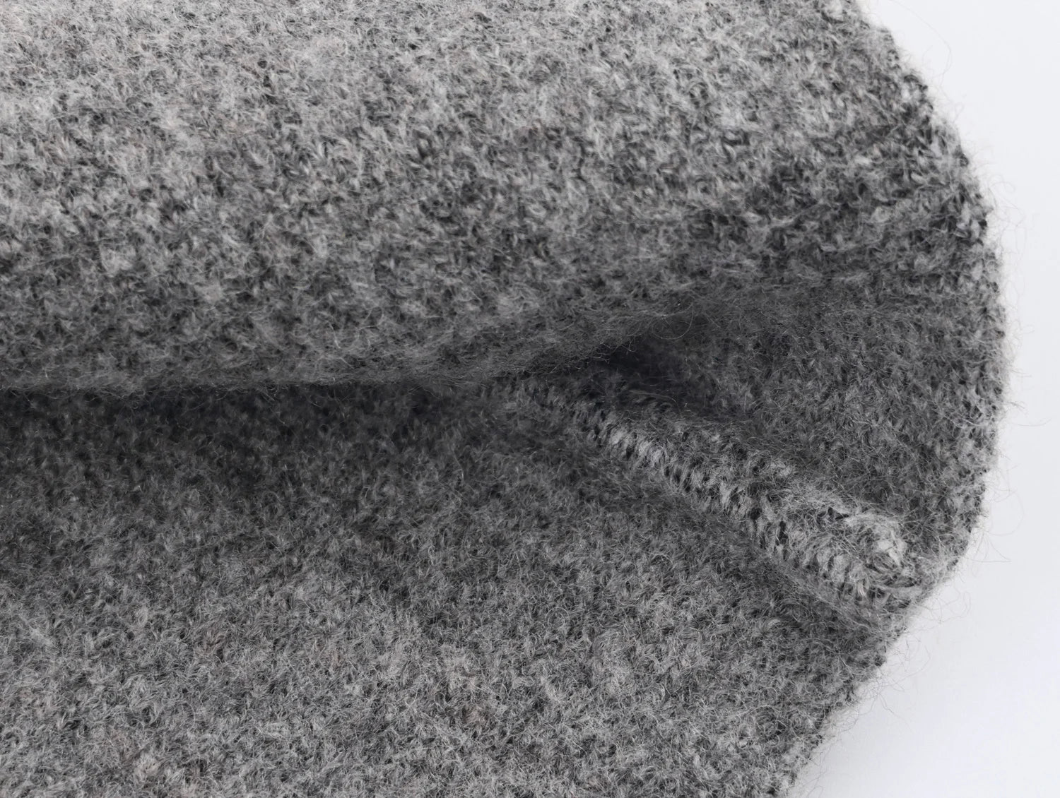 Ensemble jupe & pull gris texturé - chic d'automne