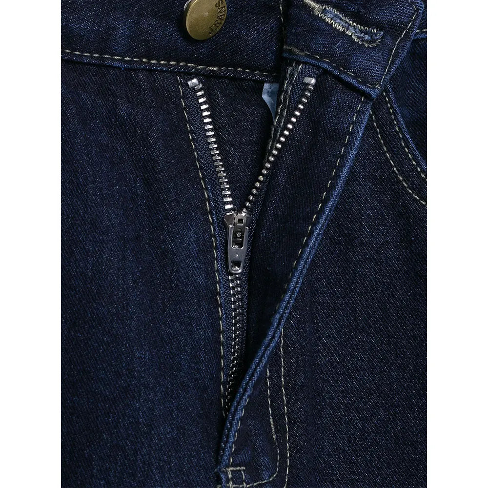 Ensemble en jean décontracté et ample avec taille cintré