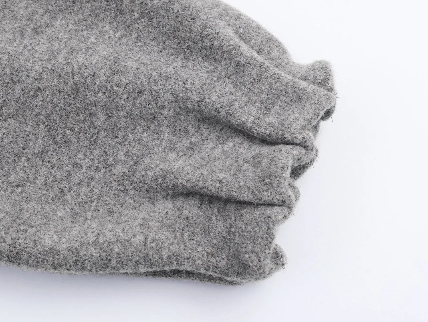 Ensemble jupe & pull gris texturé - chic d'automne