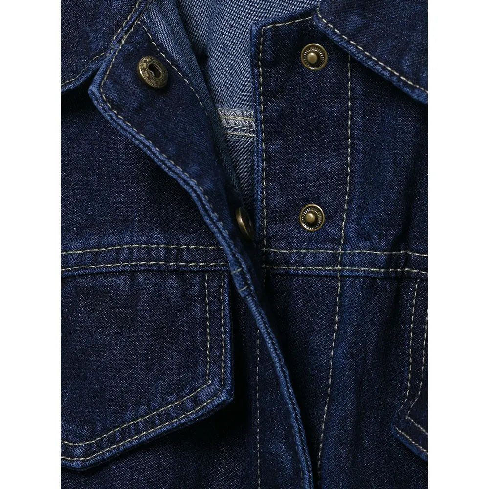 Ensemble en jean décontracté et ample avec taille cintré