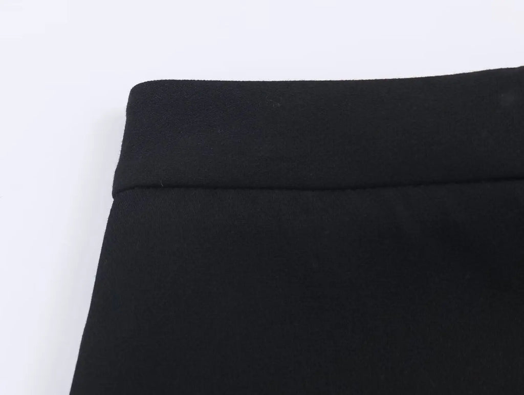 Ensemble femme 2 pièces – Blazer à manches longues avec boucle + pantalon droit – Tenue chic et élégante.