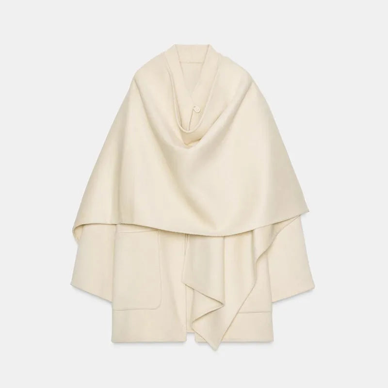 Veste femme en laine à col châle, casual et chic pour l’automne