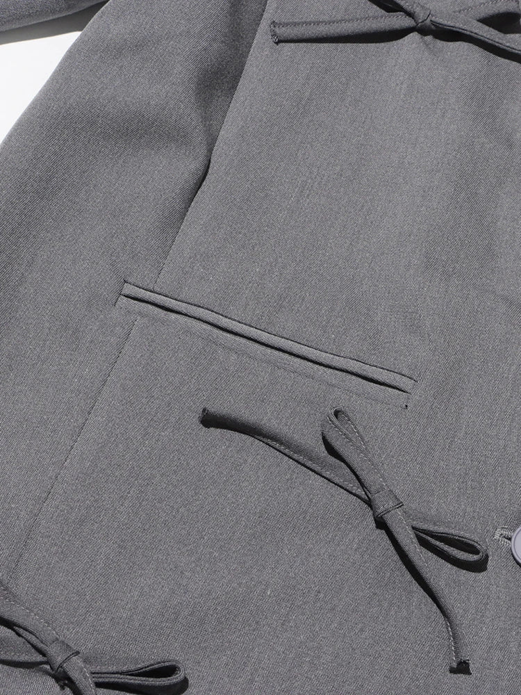 Blazer femme patchwork à nœuds, chic et raffiné pour toutes occasions