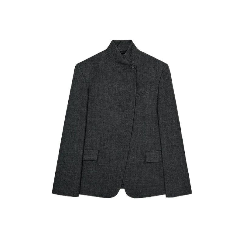 Ensemble blazer + pantalon noir, chic et épuré pour le printemps